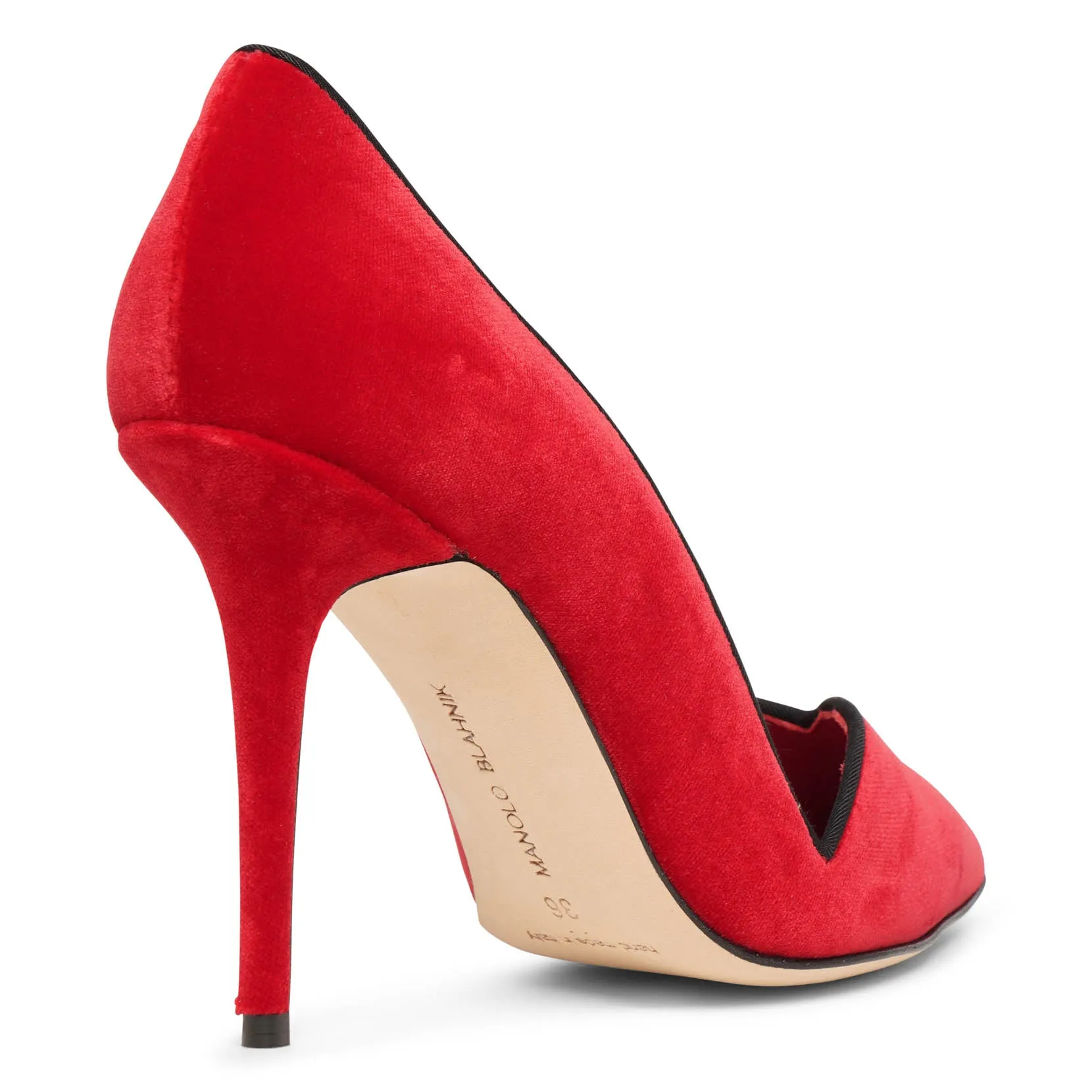 Sinbelahi 105 red velvet pumps