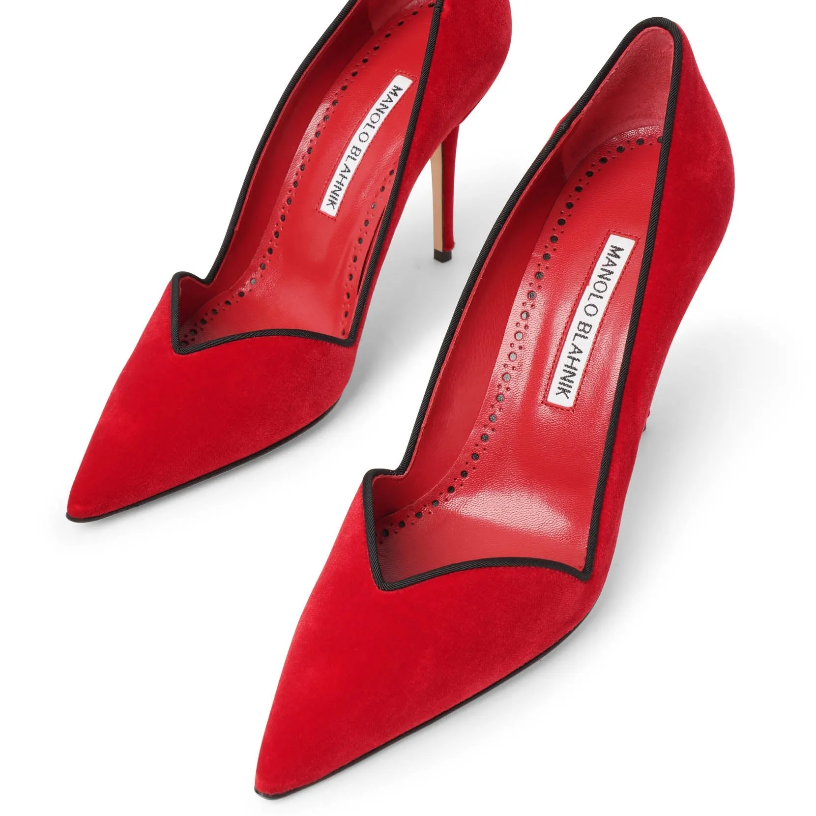 Sinbelahi 105 red velvet pumps