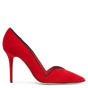 Sinbelahi 105 red velvet pumps