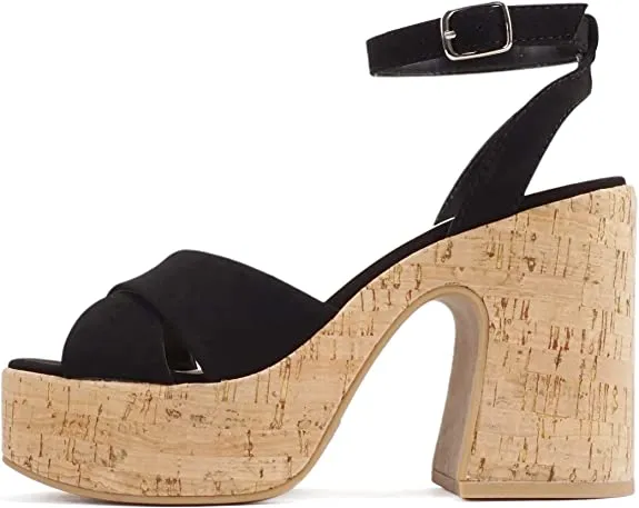 Soda Funkie Ankle Strap Platform Heels
