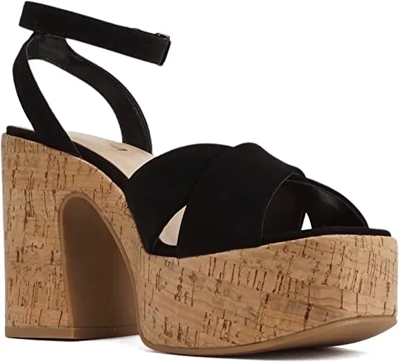 Soda Funkie Ankle Strap Platform Heels