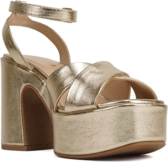 Soda Funkie Ankle Strap Platform Heels