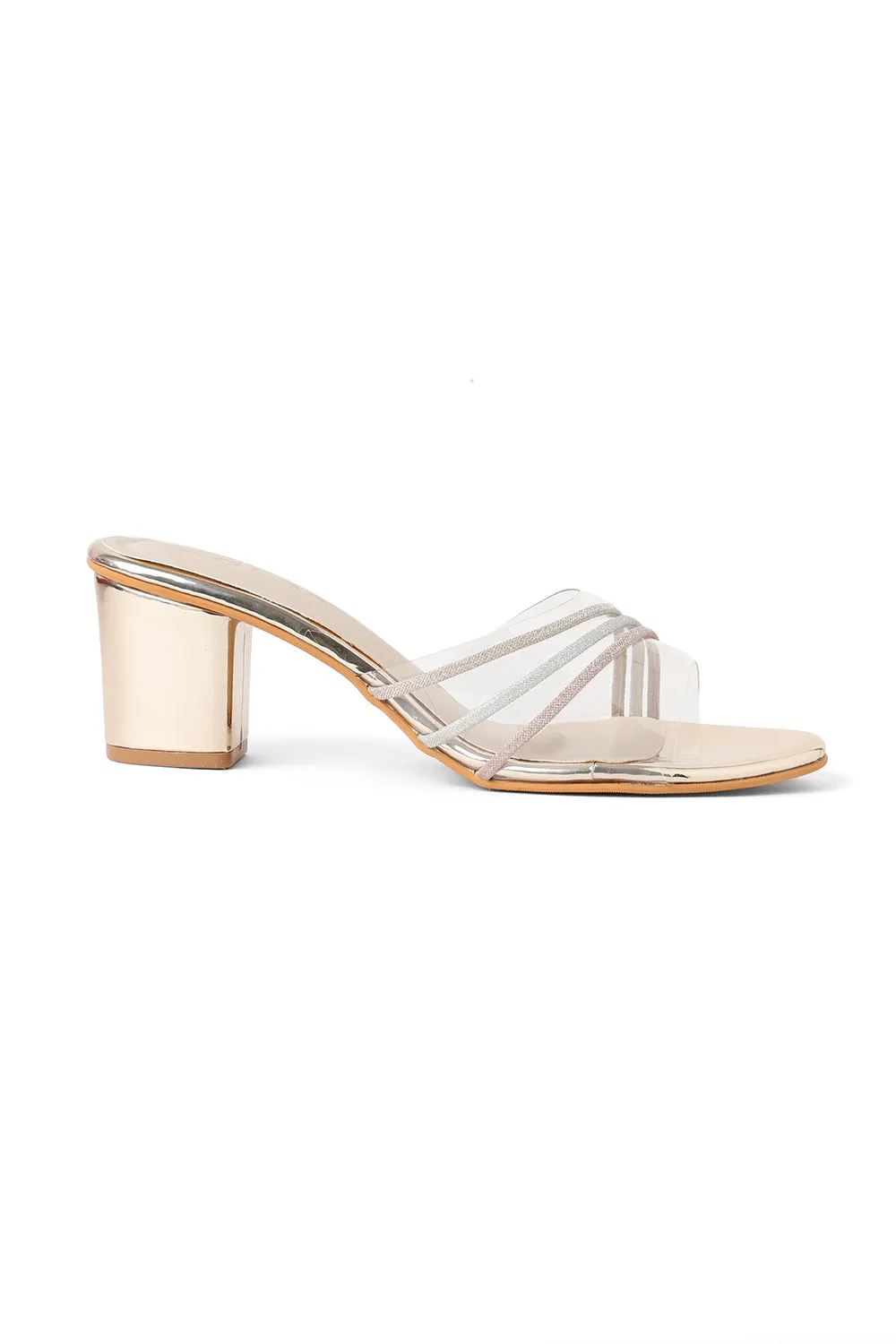 SOLES Crystalline Transparent Strap Heels