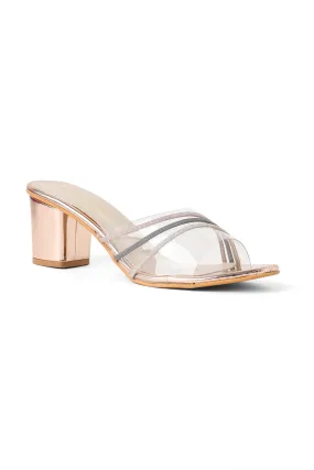 SOLES Crystalline Transparent Strap Heels