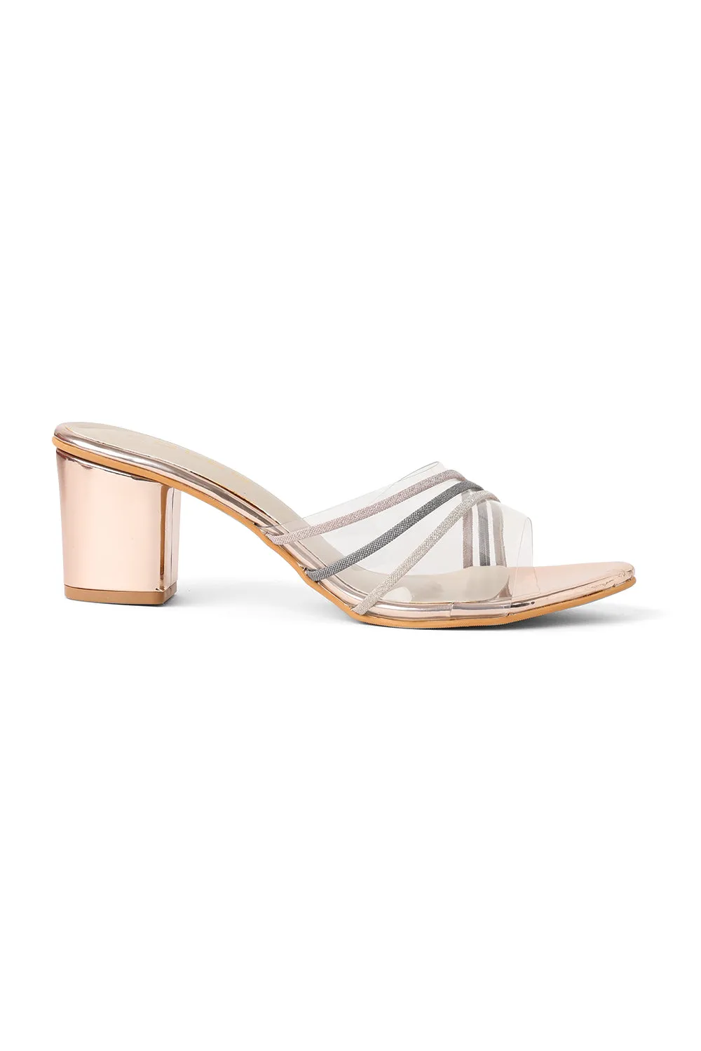 SOLES Crystalline Transparent Strap Heels