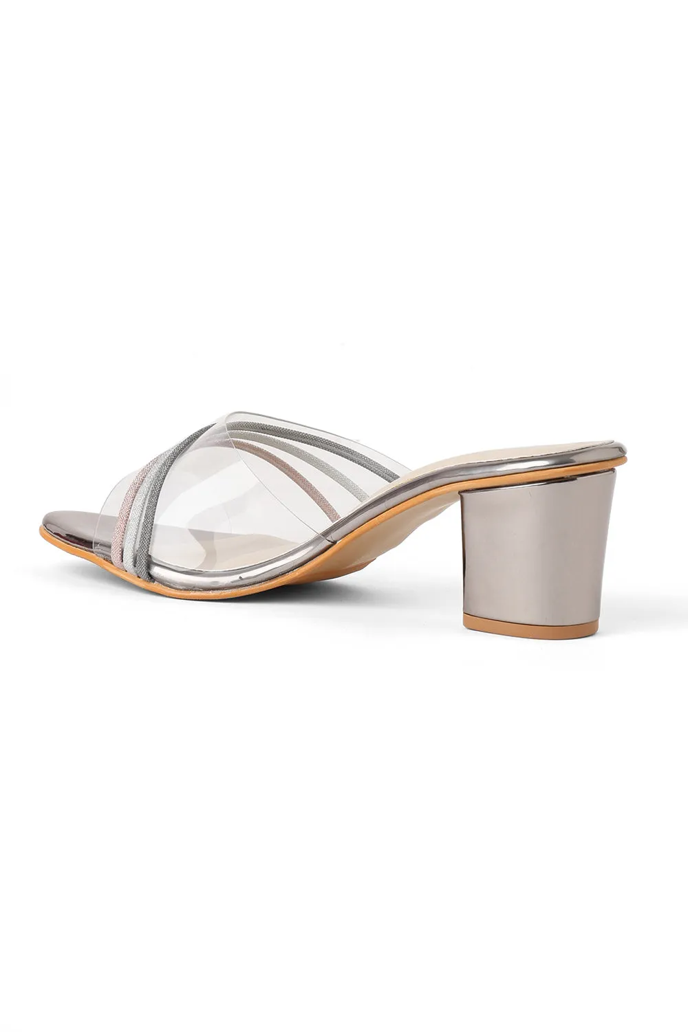 SOLES Crystalline Transparent Strap Heels