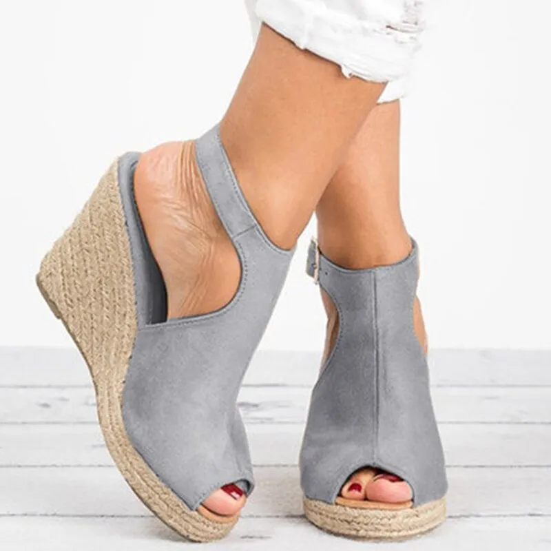 Suede Wedge Heels