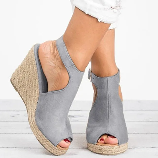 Suede Wedge Heels