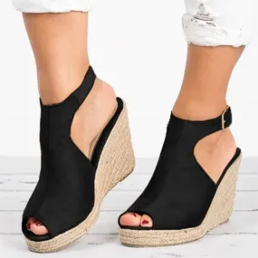Suede Wedge Heels