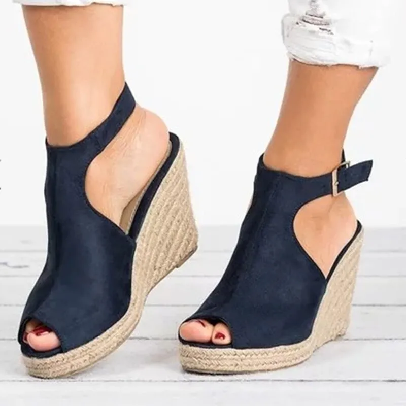 Suede Wedge Heels