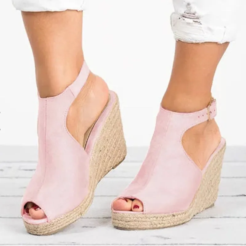 Suede Wedge Heels