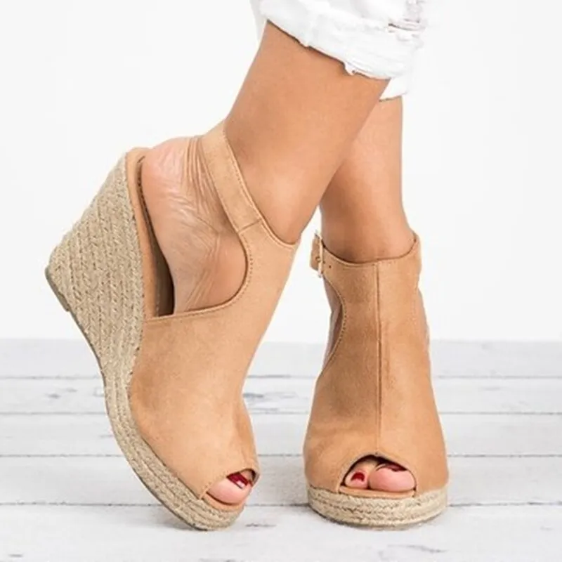 Suede Wedge Heels