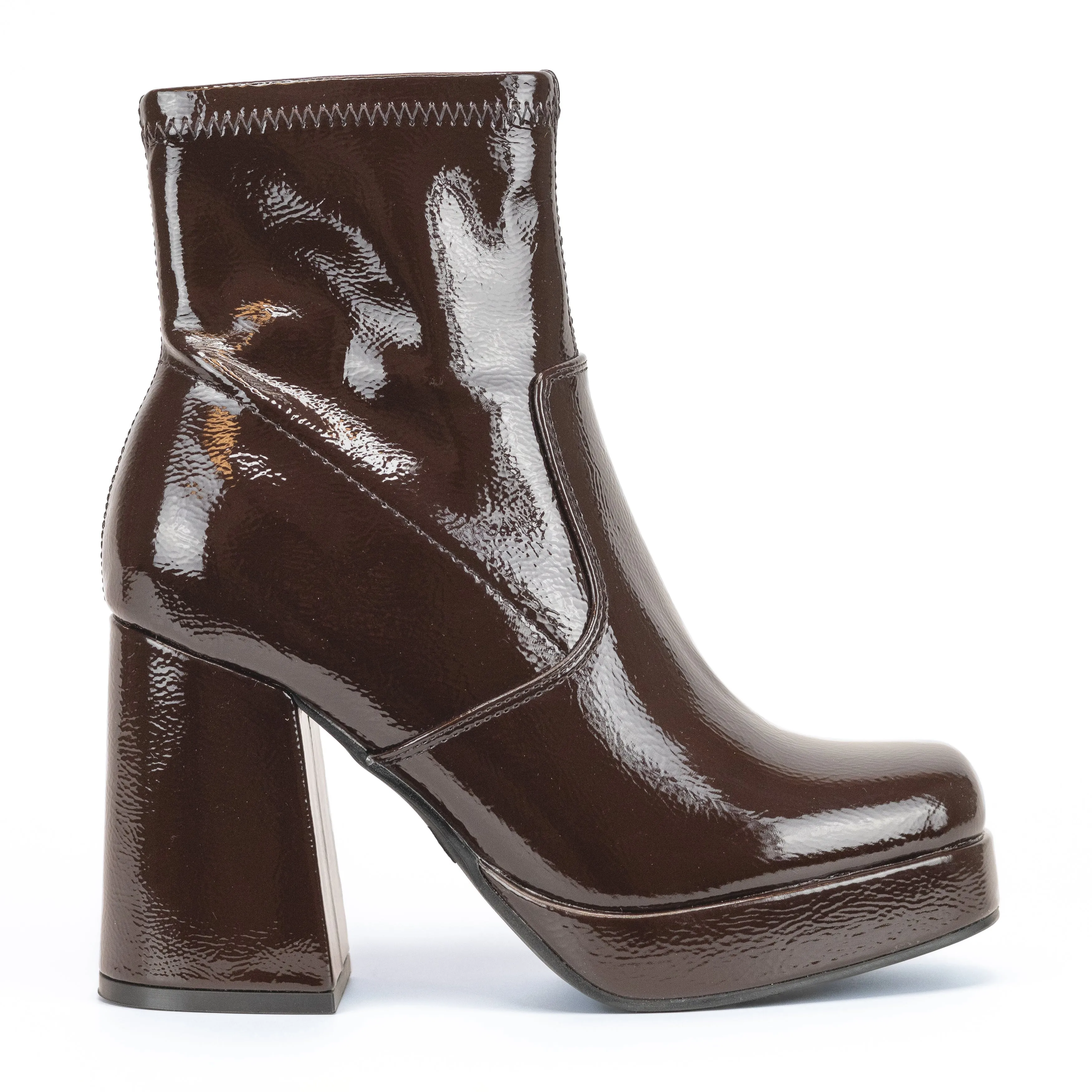Thalia - Block Mid Heel Ankle Boots, Pull-On Design with Inward Zipper, Stylish Winter Footwear, Comfortable, Perfect for Casual or Dressy Outfits