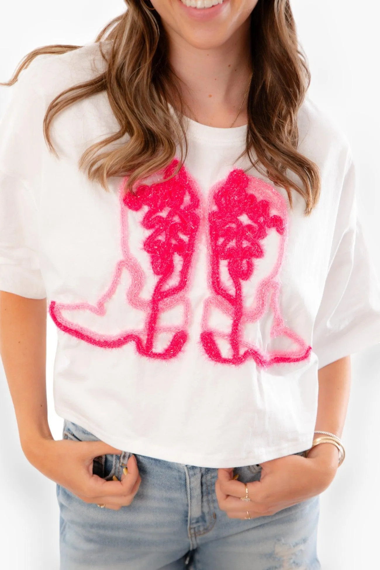 Tinsel Thread Cowboy Boot Tee