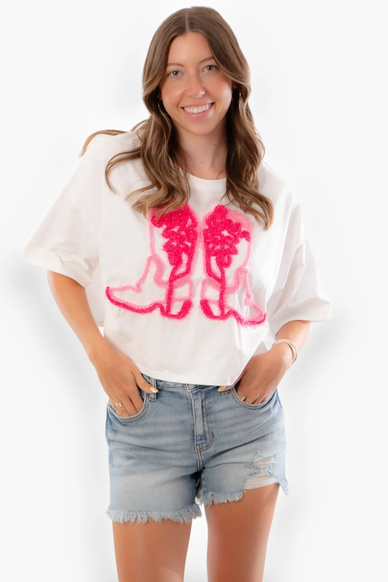 Tinsel Thread Cowboy Boot Tee