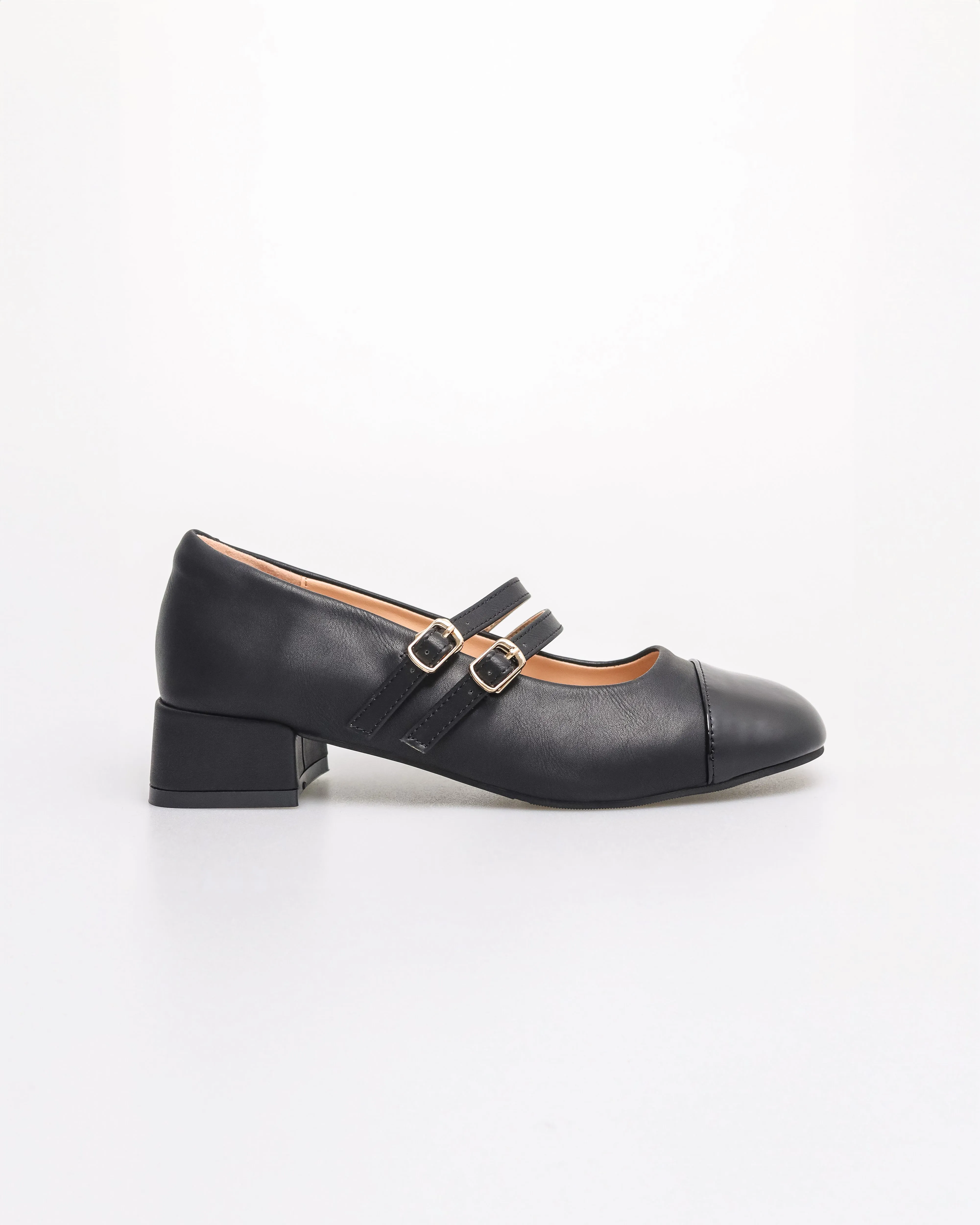 Tomaz FL090 Ladies Mary Jane Gold Buckle Heels