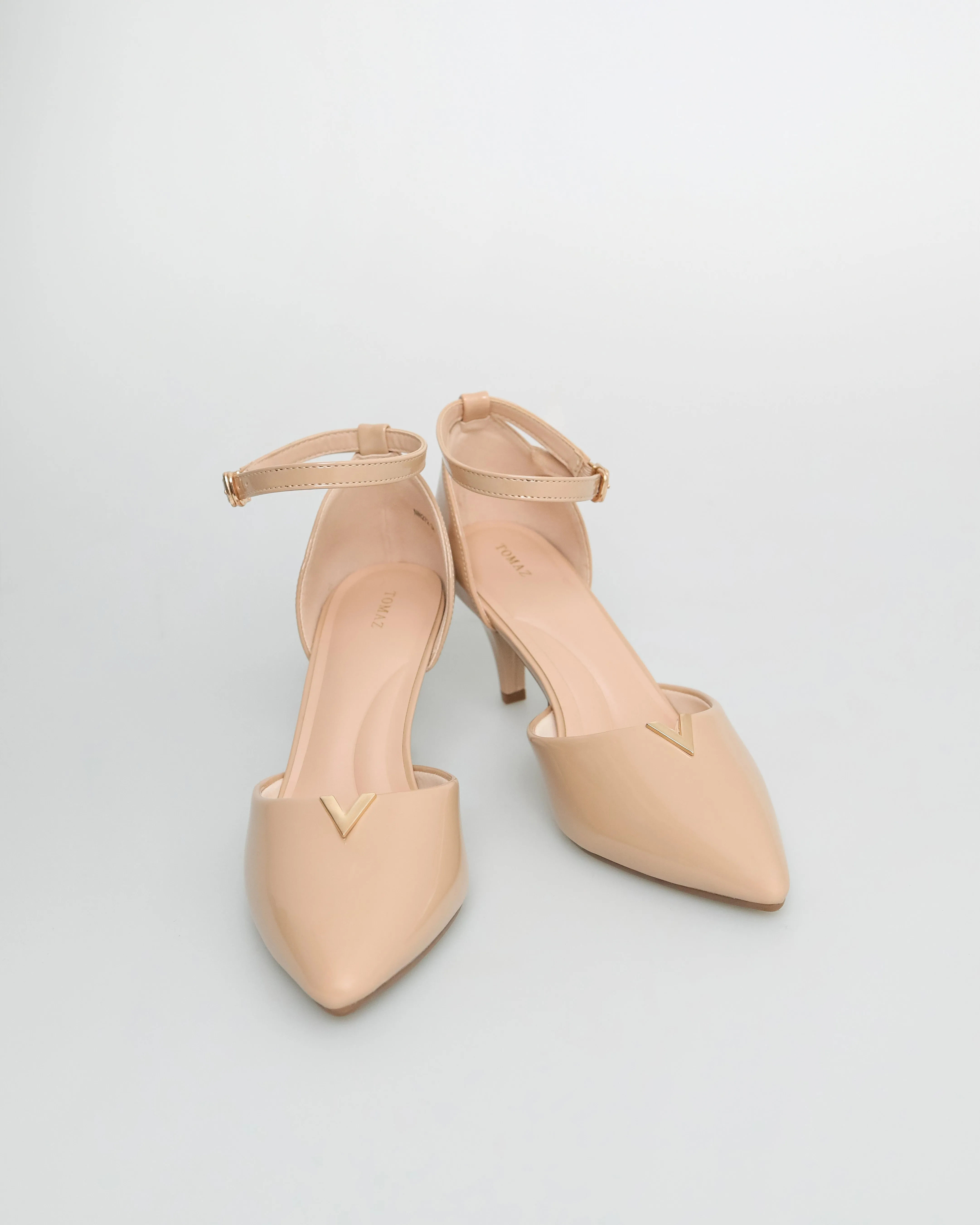 Tomaz NN272 Ladies Pointed Toe Ankle Strap Heels