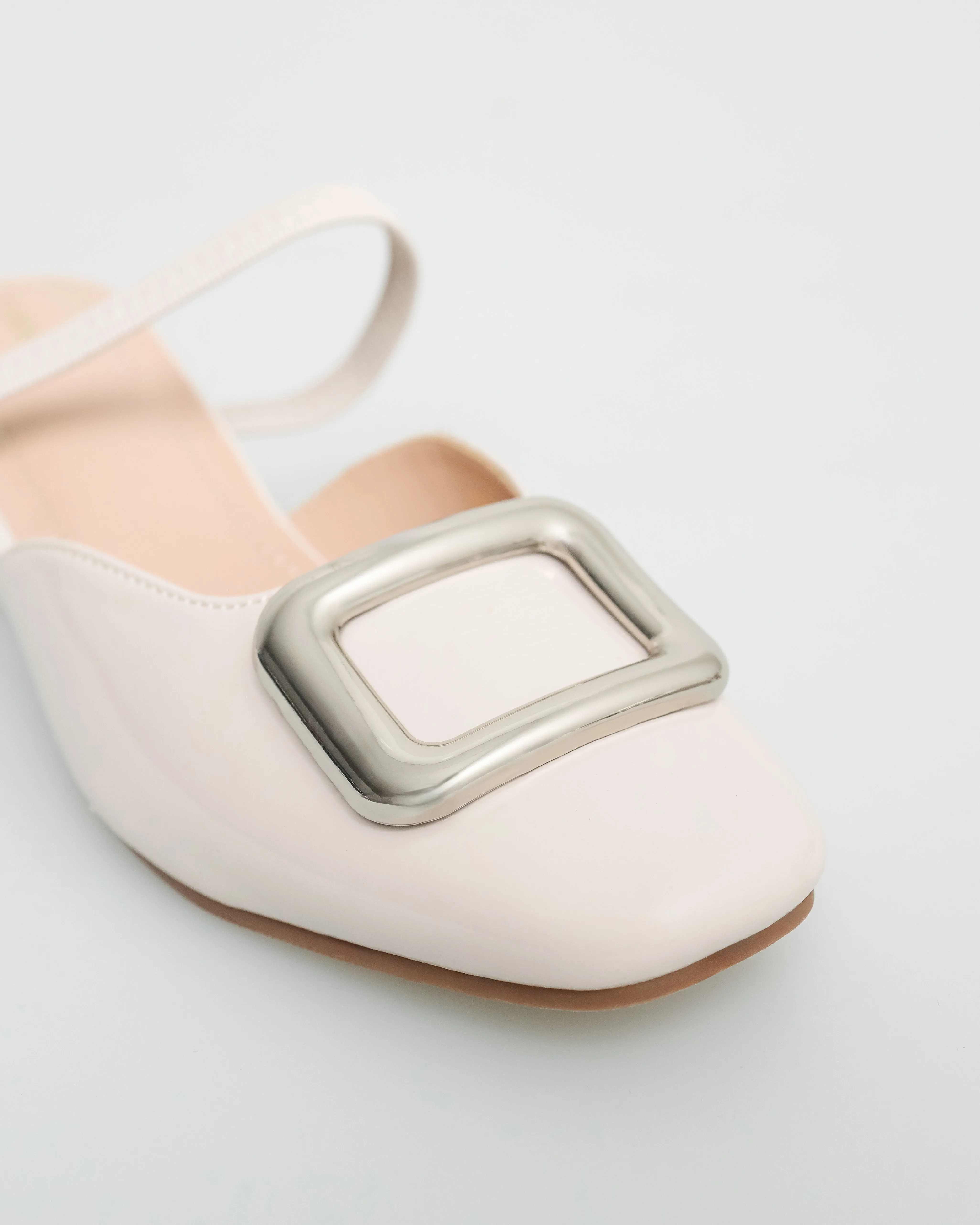 Tomaz NN278 Ladies Square Emblem Strappy Low Heels
