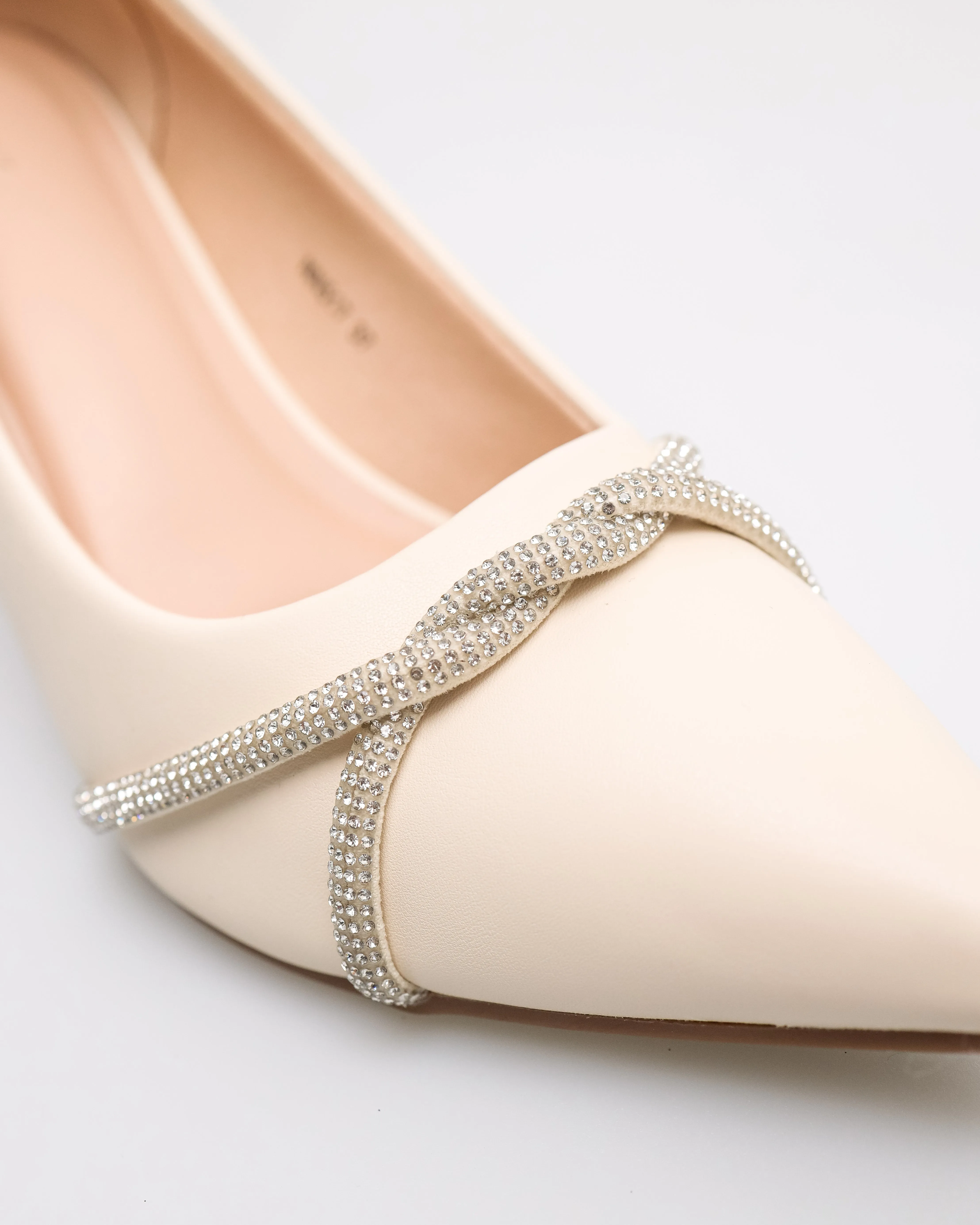 Tomaz NN517 Ladies Glitter Crisscross Heels