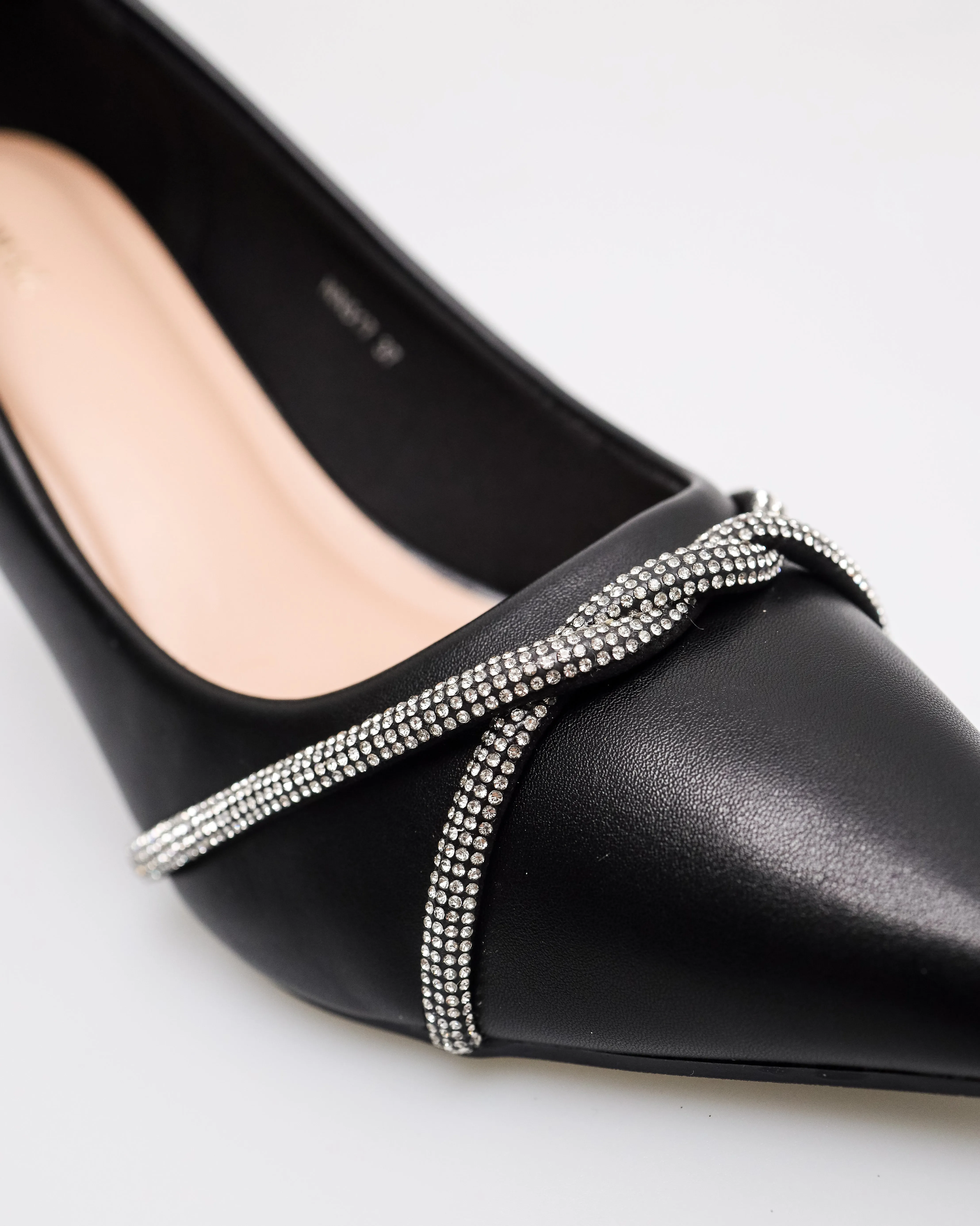 Tomaz NN517 Ladies Glitter Crisscross Heels