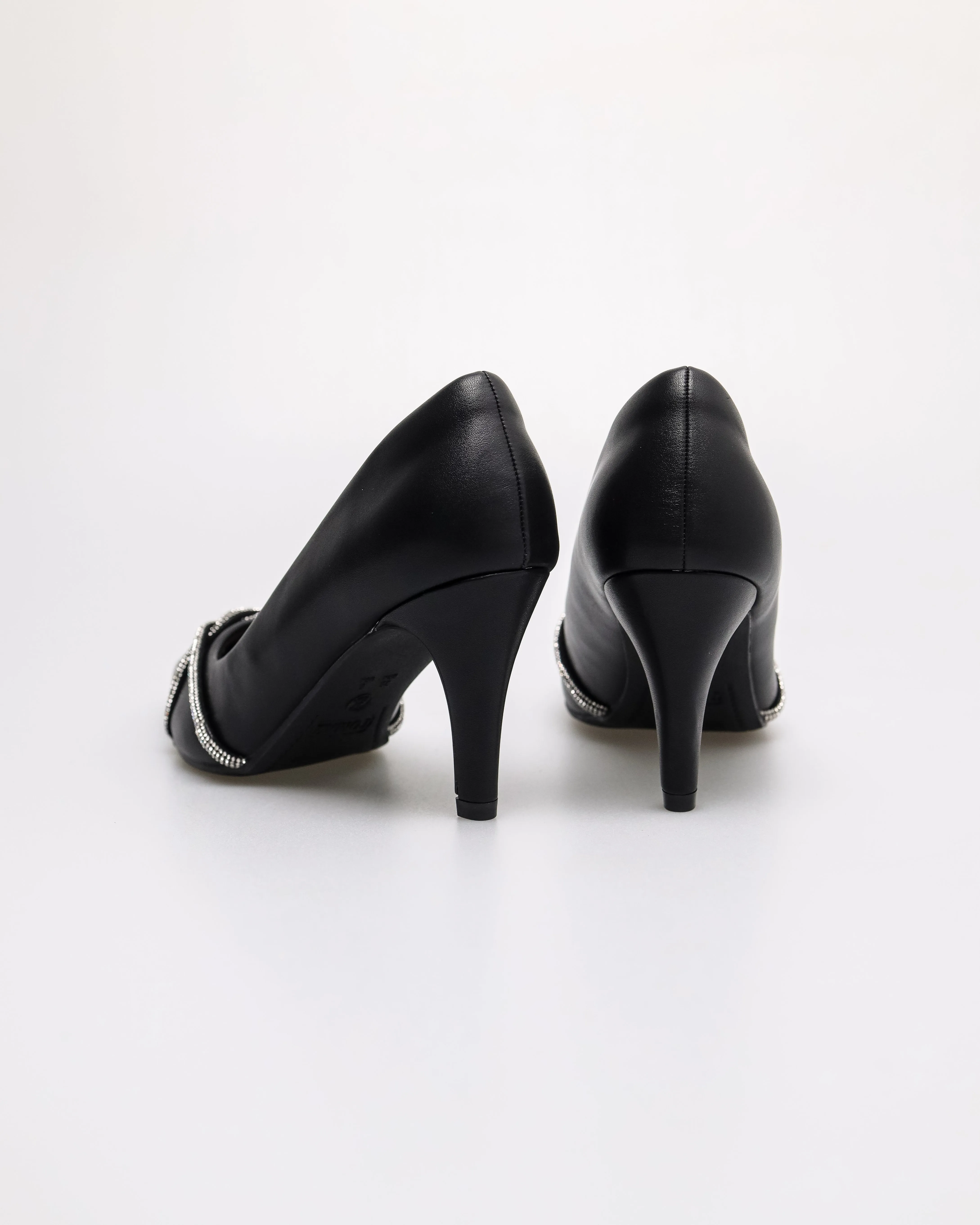 Tomaz NN517 Ladies Glitter Crisscross Heels