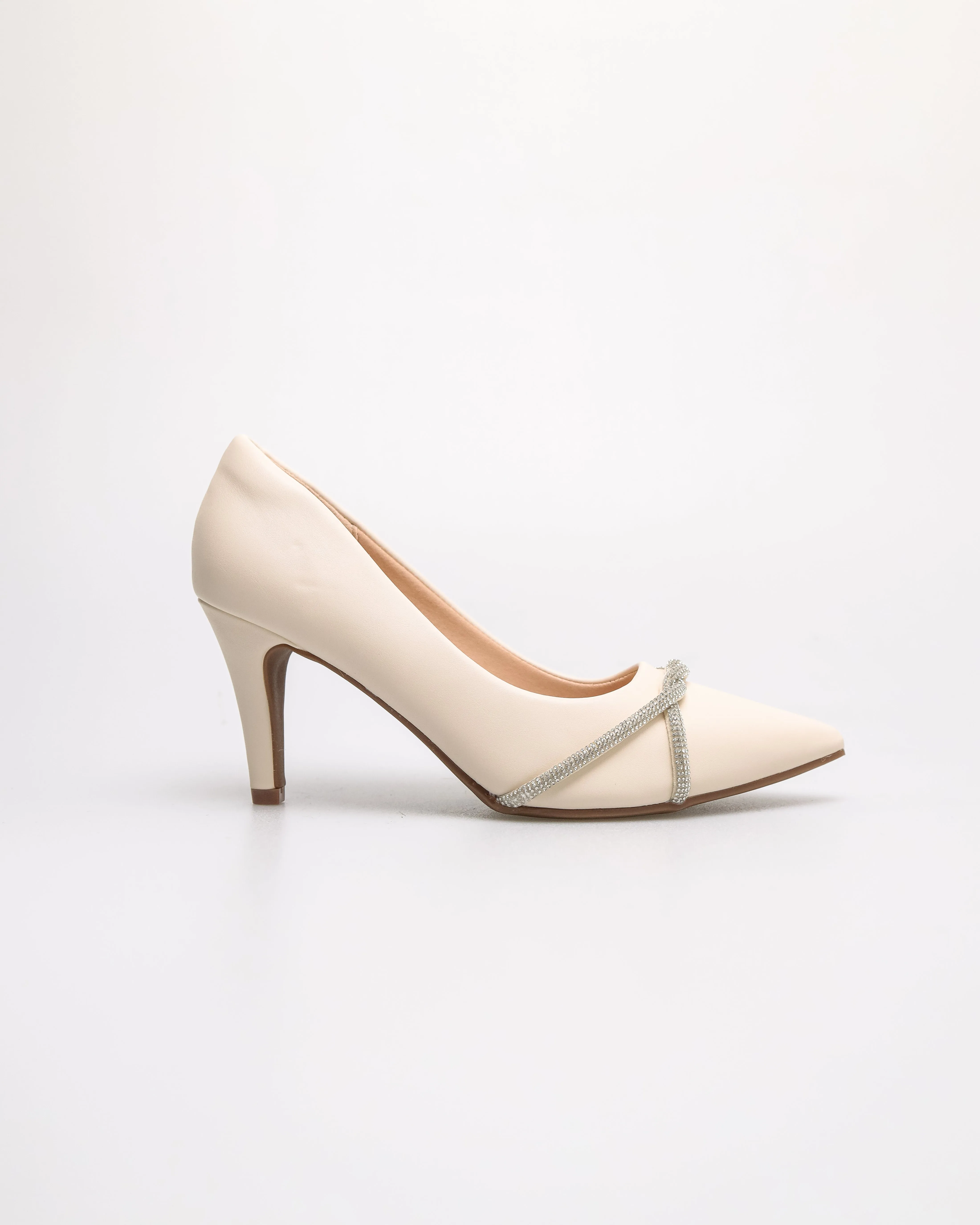 Tomaz NN517 Ladies Glitter Crisscross Heels