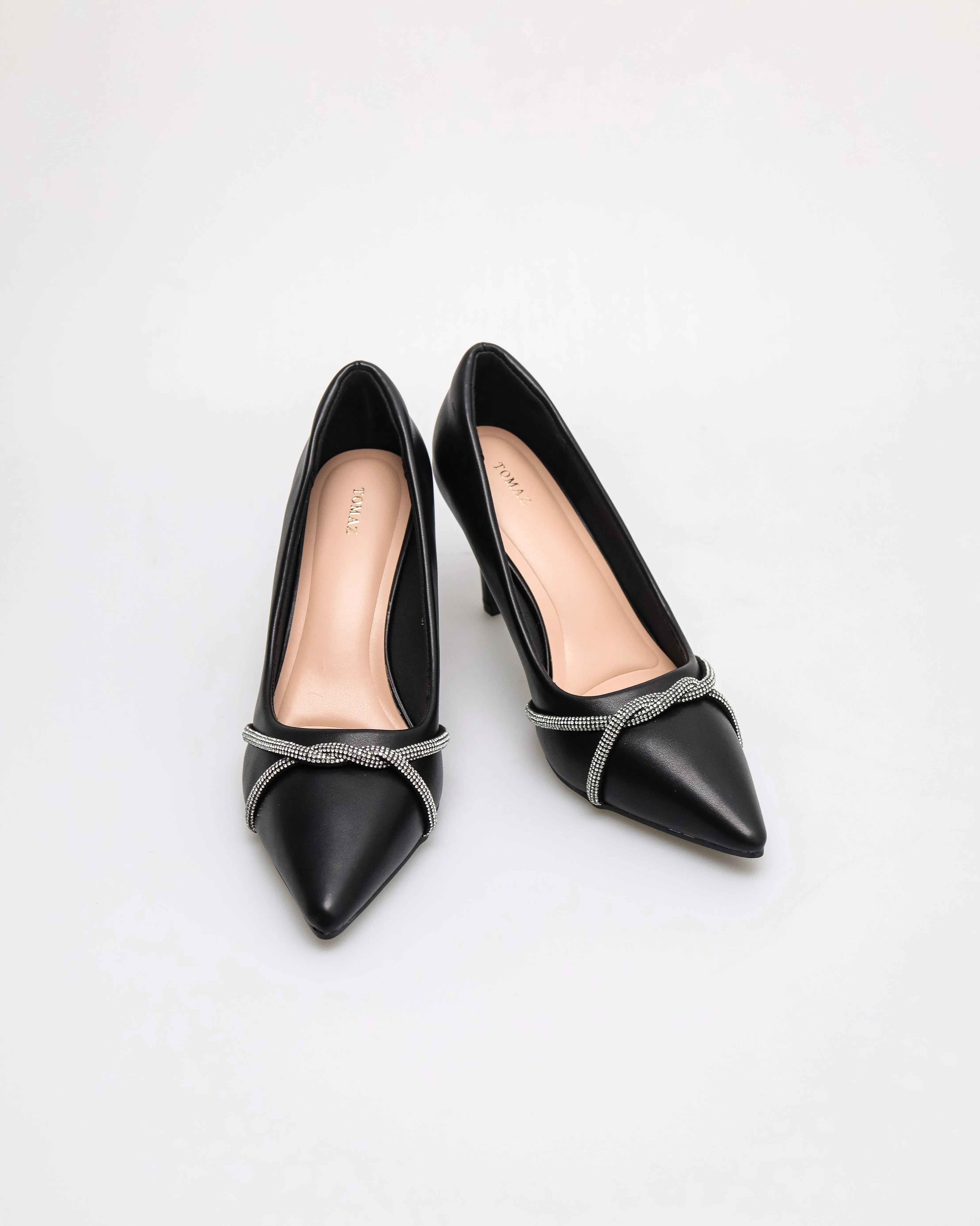 Tomaz NN517 Ladies Glitter Crisscross Heels