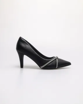 Tomaz NN517 Ladies Glitter Crisscross Heels