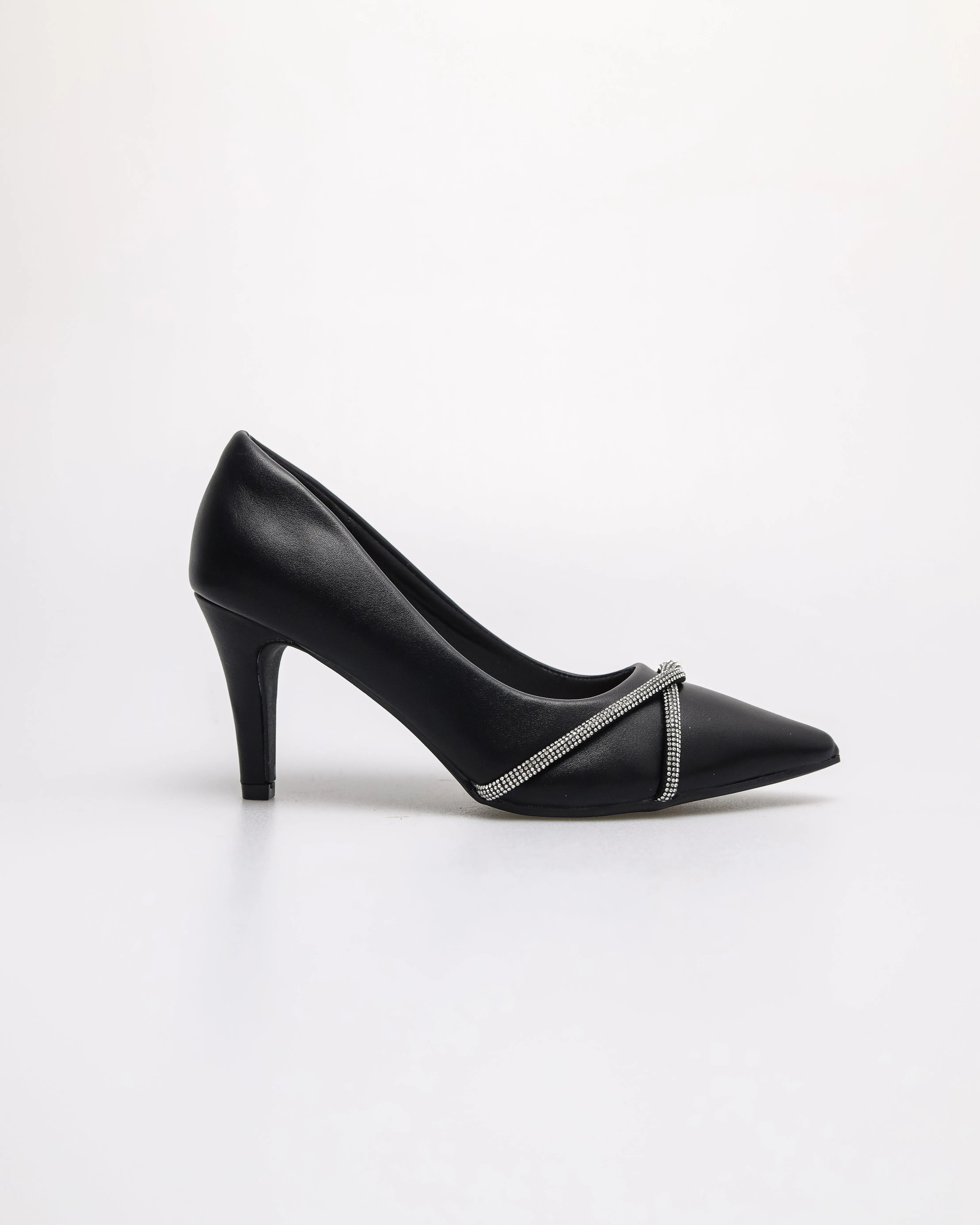 Tomaz NN517 Ladies Glitter Crisscross Heels