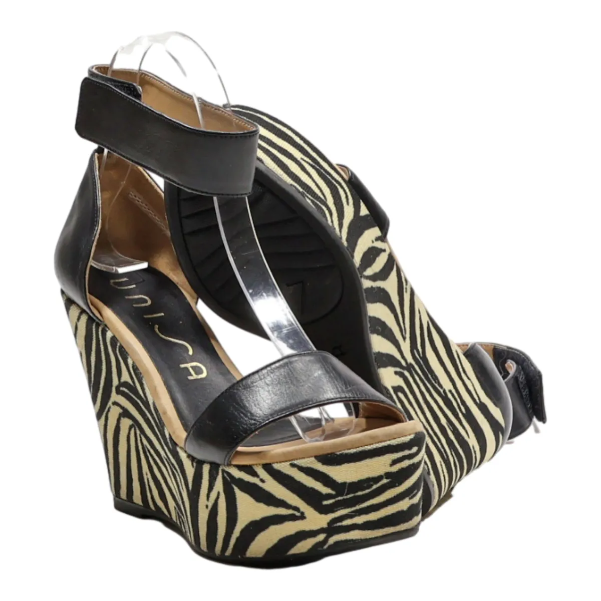 UNISA Wedge Heels Black Synthetic Womens UK 4
