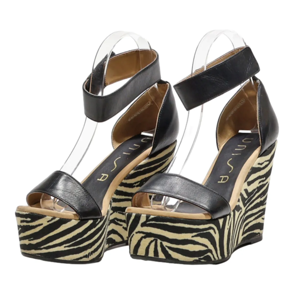 UNISA Wedge Heels Black Synthetic Womens UK 4
